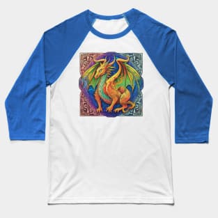 Knotwork Dragon Baseball T-Shirt